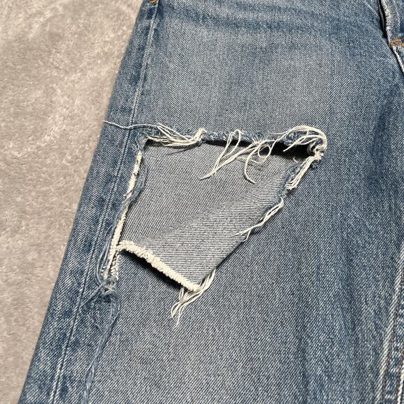 Agolde Jeans Womens 23 Blue 90s Loose Fit Distressed Button Fly Organic Cotton - Picture 7 of 12